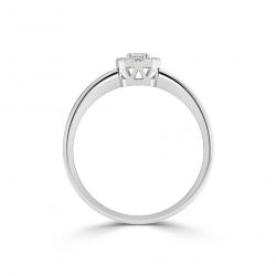 Diamantový zásnubní prsten Moon, bílé zlato