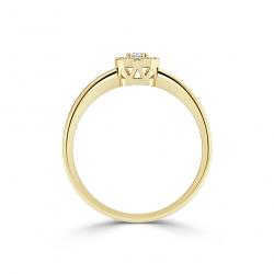 Diamantový zásnubný prsteň Moon, žlté zlato