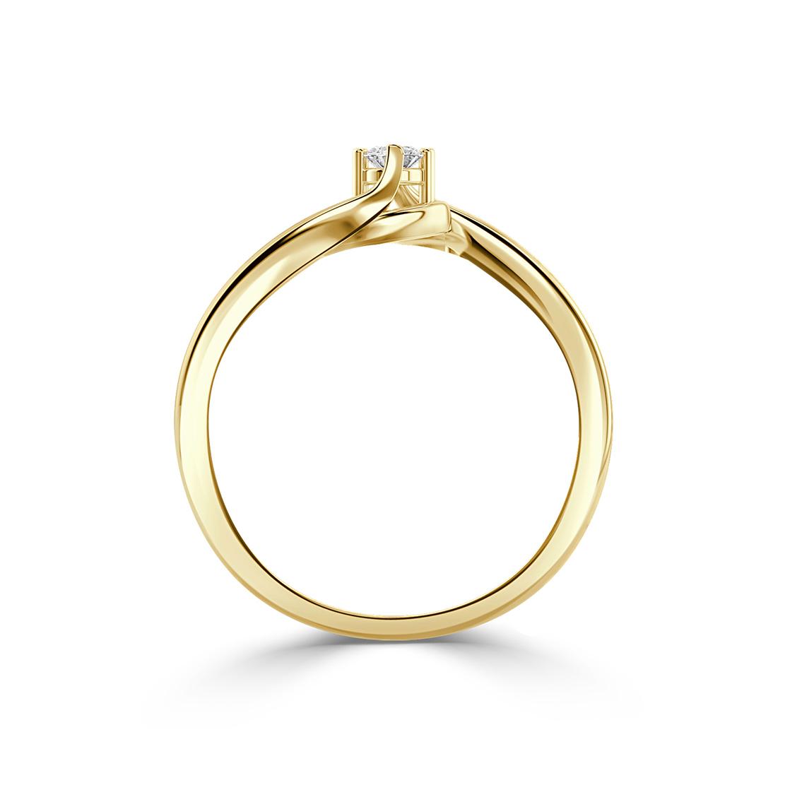 Diamantový zásnubní prsten Faye, žluté zlato