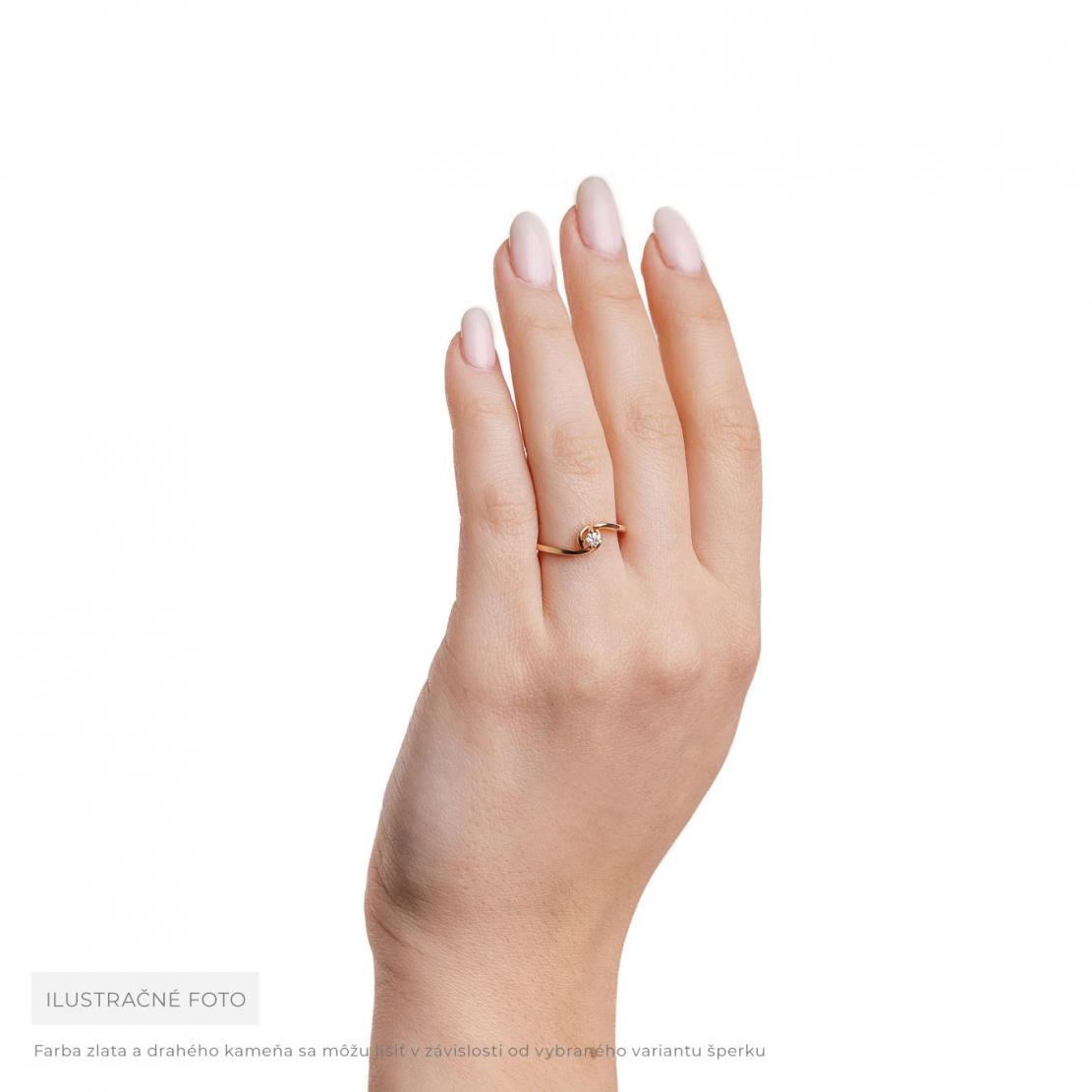 Diamantový zásnubní prsten Faye, žluté zlato