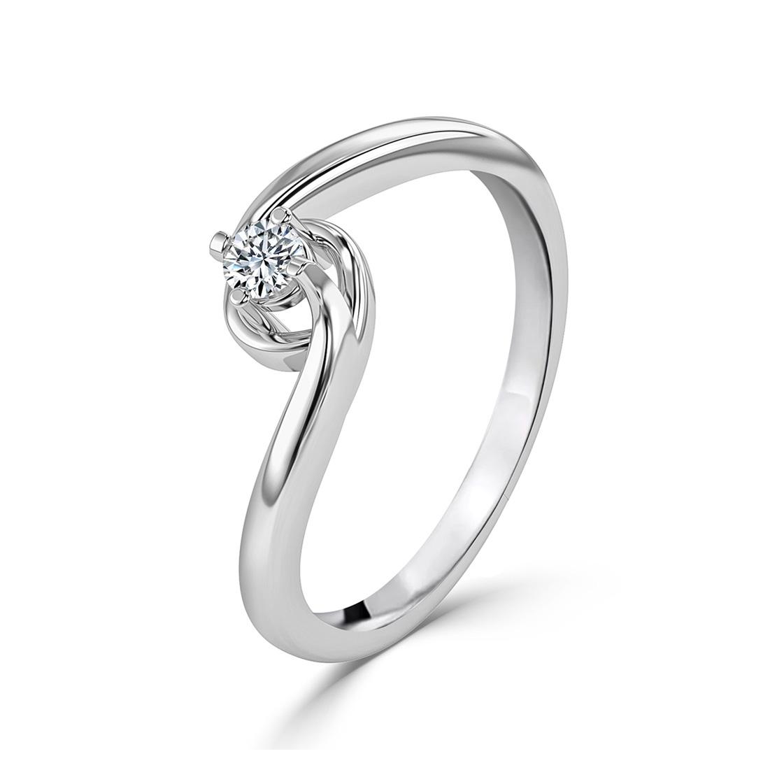 Diamantový zásnubní prsten Faye, bílé zlato
