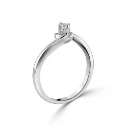 Diamantový zásnubní prsten Faye, bílé zlato