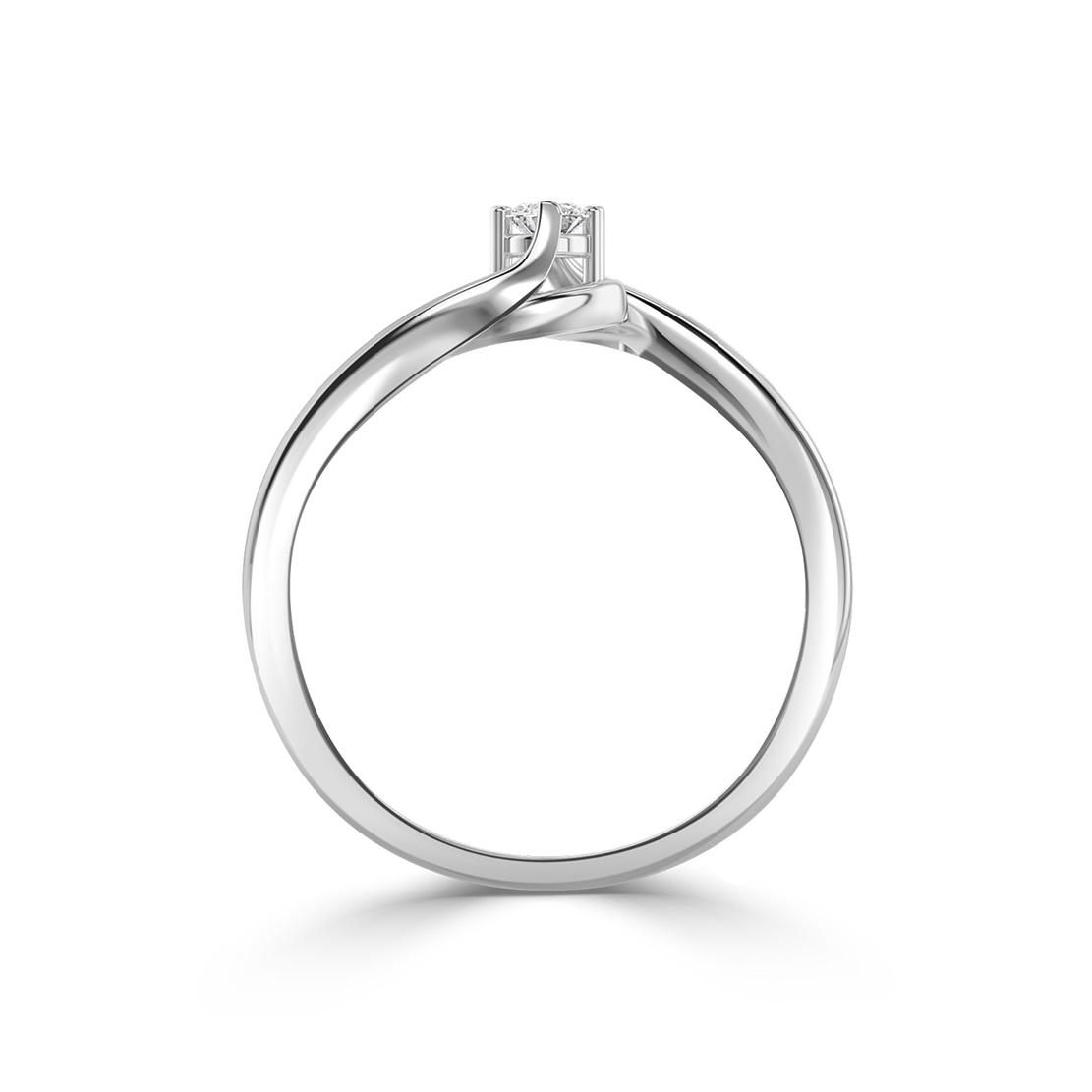 Diamantový zásnubní prsten Faye, bílé zlato