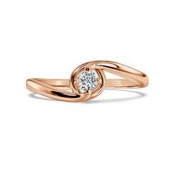 Diamantový zásnubní prsten Faye, růžové zlato