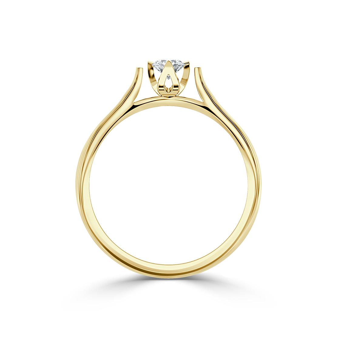 Diamantový zásnubní prsten Lurencia, žluté zlato
