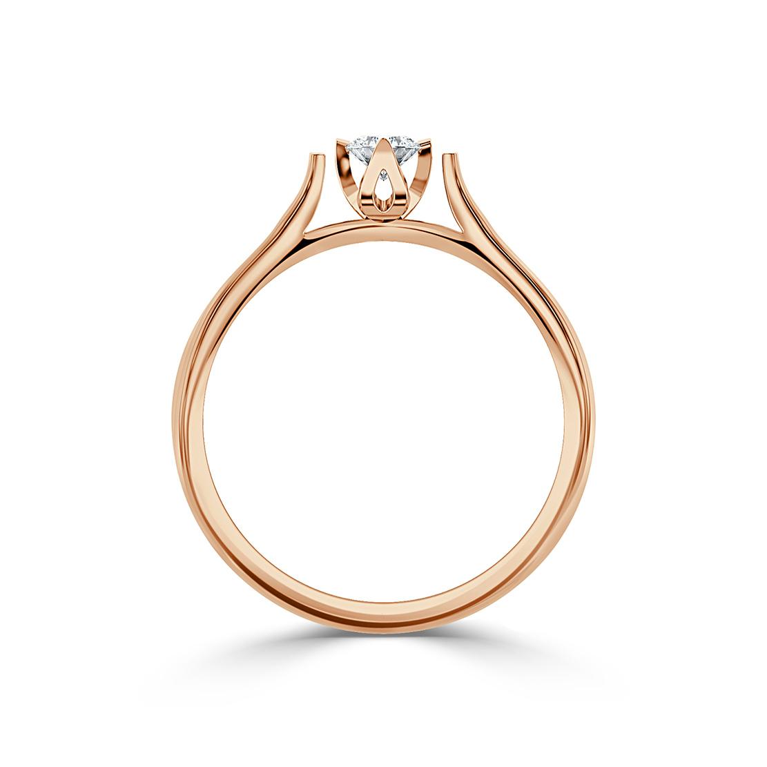 Diamantový zásnubní prsten Lurencia, růžové zlato
