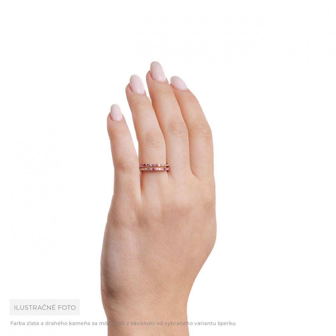 Safírový prsten Frasco, bílé zlato