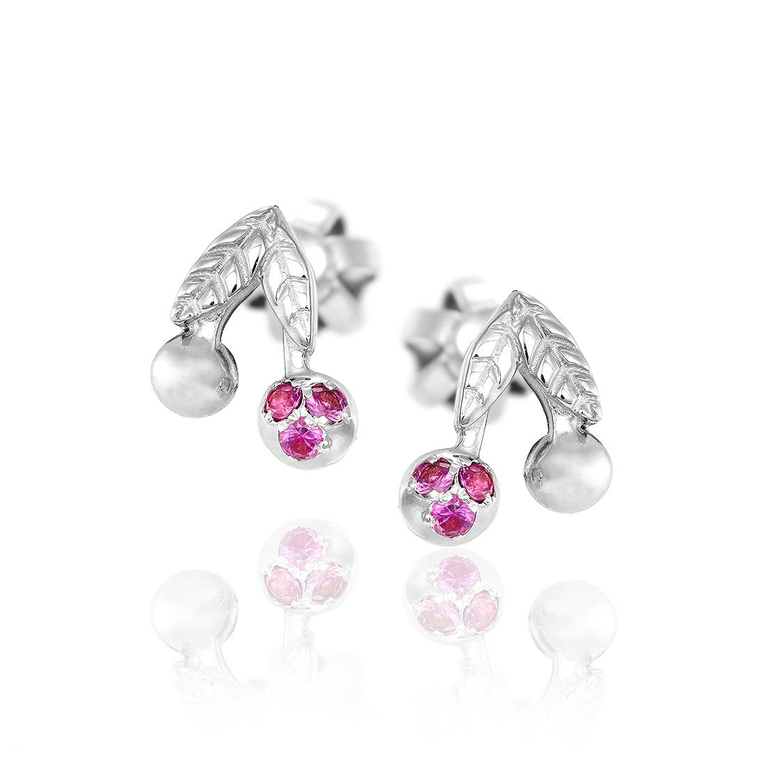 Safírové náušnice Amarelle, bílé zlato