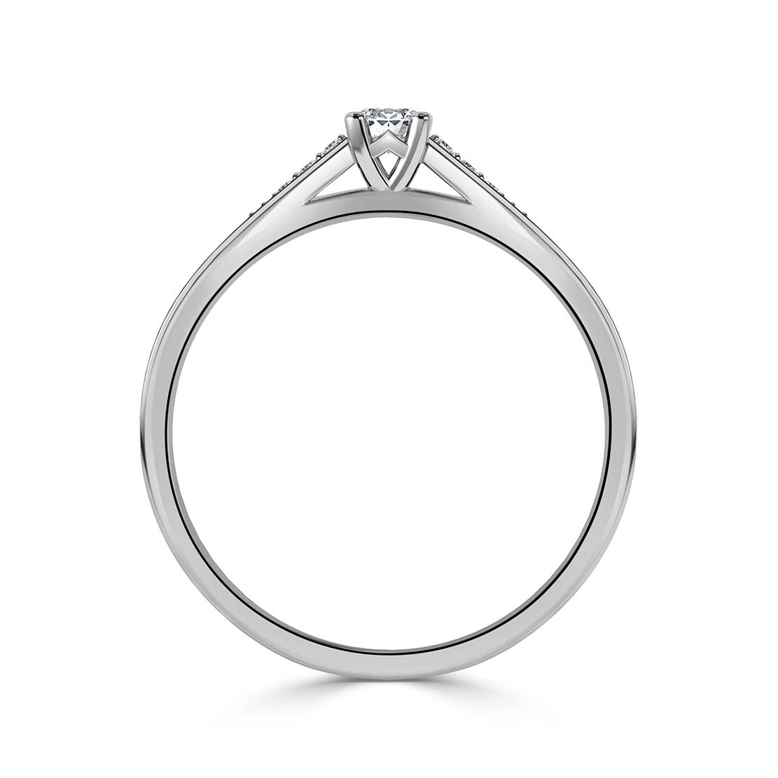 Diamantový zásnubní prsten Bitsie, bílé zlato