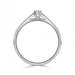 Diamantový zásnubní prsten Bitsie, bílé zlato