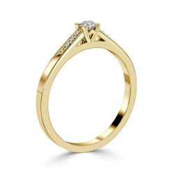 Diamantový zásnubný prsteň Bitsie, žlté zlato