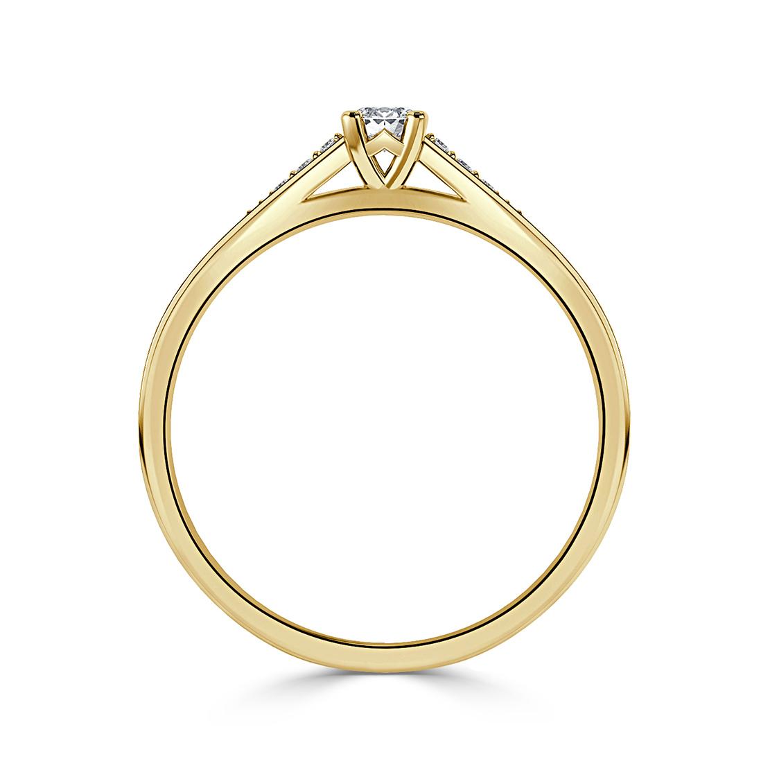 Diamantový zásnubný prsteň Bitsie, žlté zlato