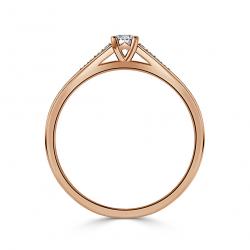 Diamantový zásnubní prsten Bitsie, růžové zlato