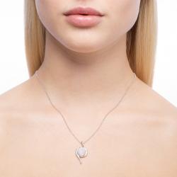 Opálový přívěsek Claridad, bílé zlato