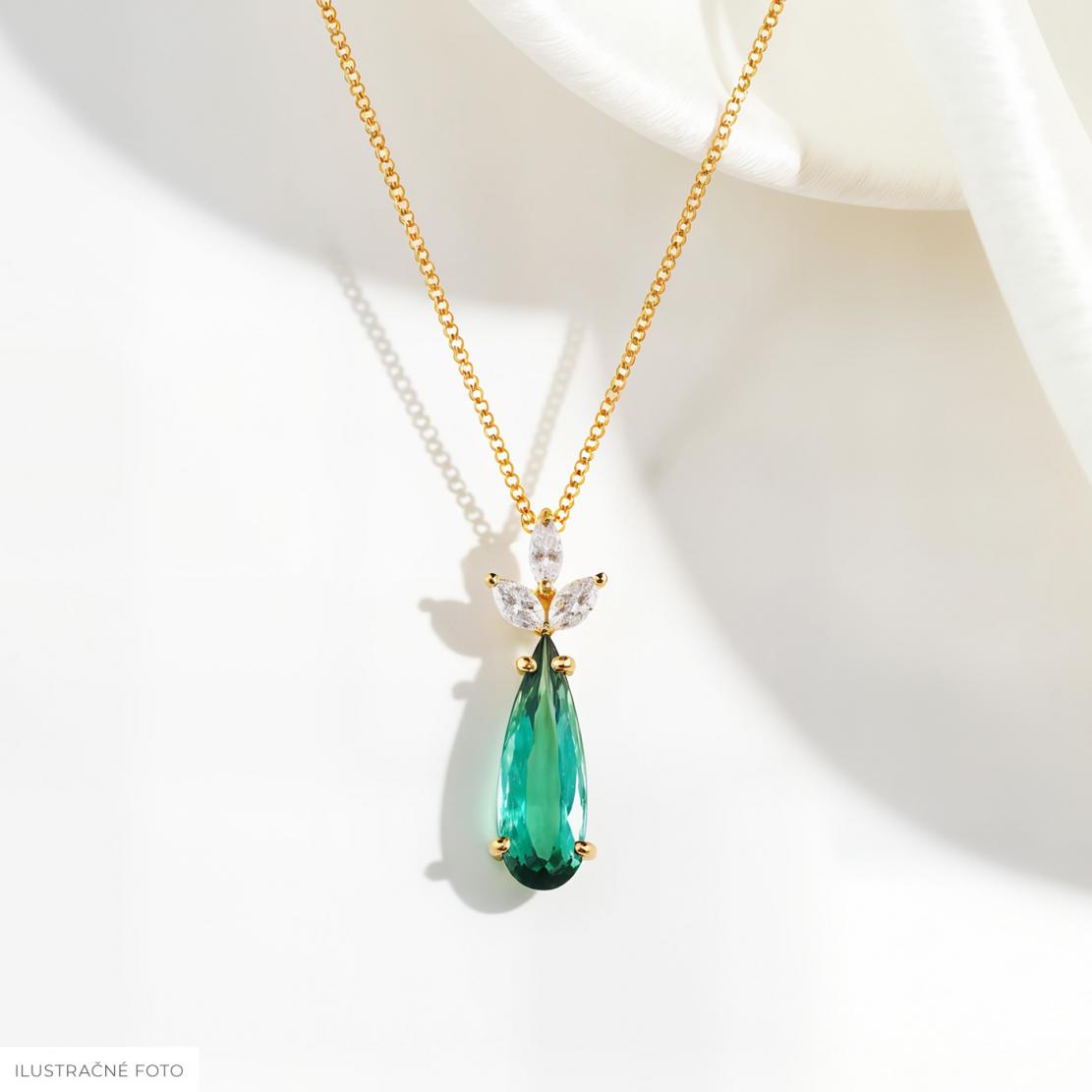 Turmalínový přívěsek Verdelle, žluté zlato