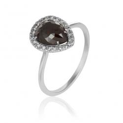 Diamantový zásnubní prsten Alba, bílé zlato