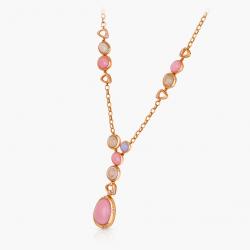 Drahokamový náhrdelník Gloaming, ružové zlato