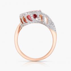 Turmalínový prsteň Lirio, ružové zlato