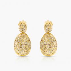 Diamantové náušnice Chelsea, žlté zlato