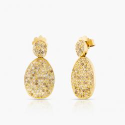 Diamantové náušnice Chelsea, žlté zlato