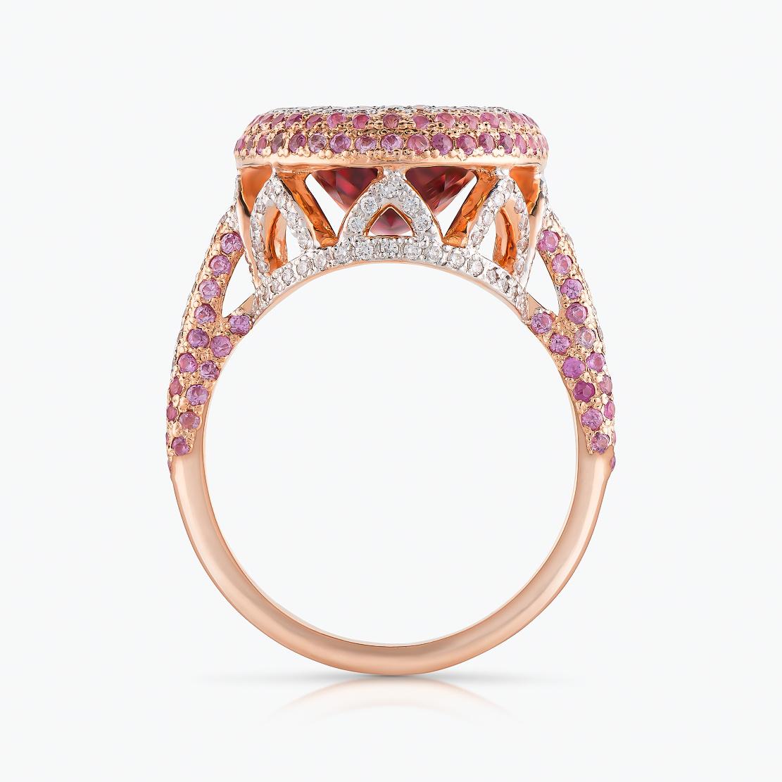 Drahokamový prsteň Rosy Amor, ružové zlato