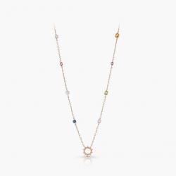 Drahokamový náhrdelník Ráno robí deň , ružové zlato