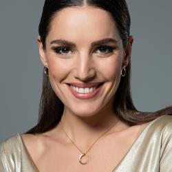 Diamantové náušnice Loving moment , žlté zlato