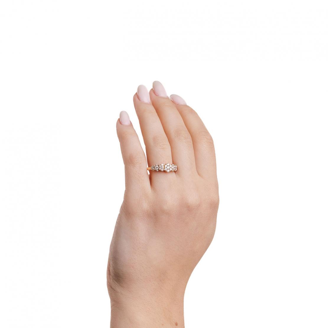 Diamantový zásnubní prsten Leora, růžové zlato