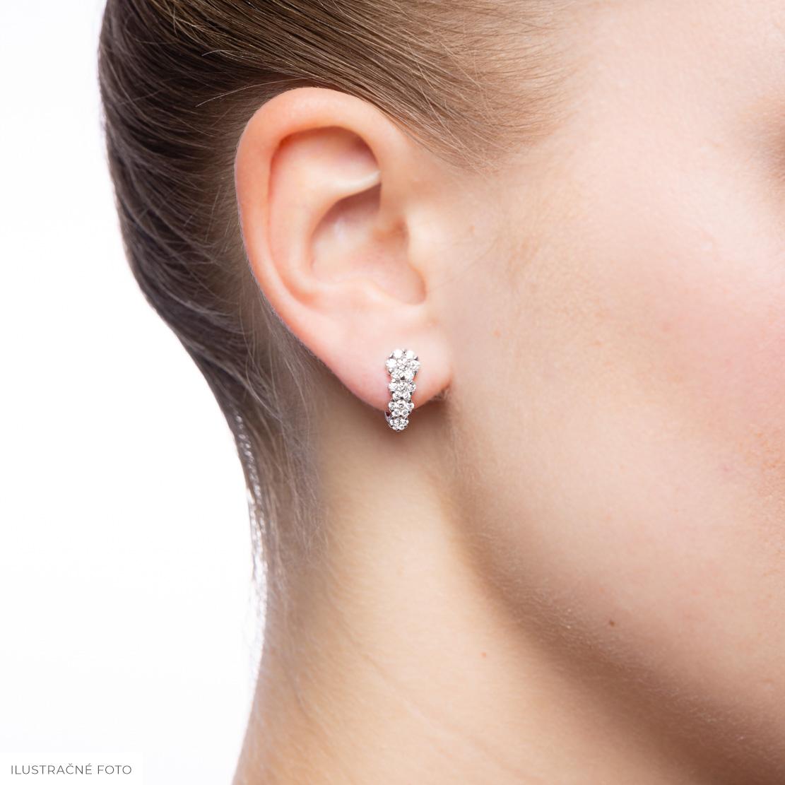 Diamantové náušnice Leora, žlté zlato