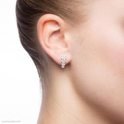 Diamantové náušnice Leora, žlté zlato