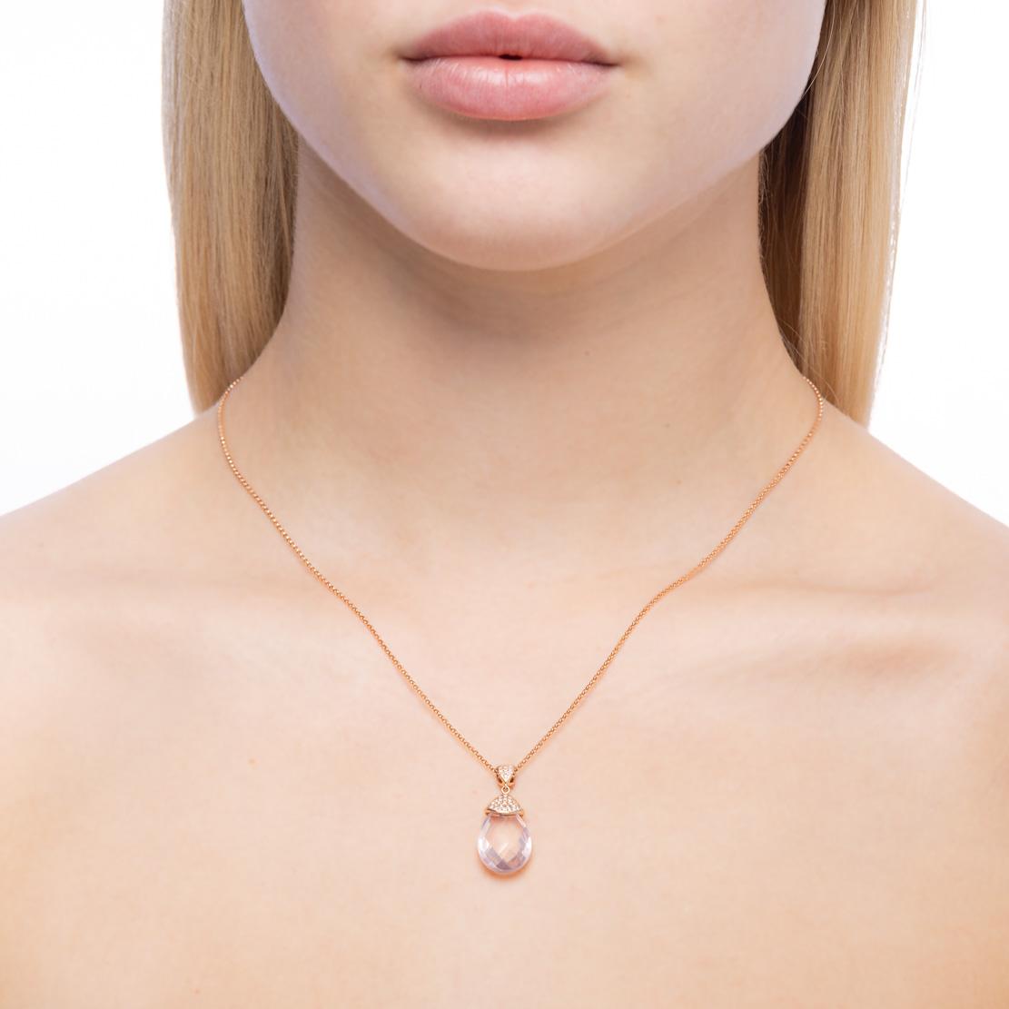 Růženínový přívěsek Fragoline, růžové zlato