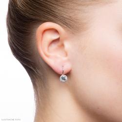 Morganitové náušnice Echo, ružové zlato