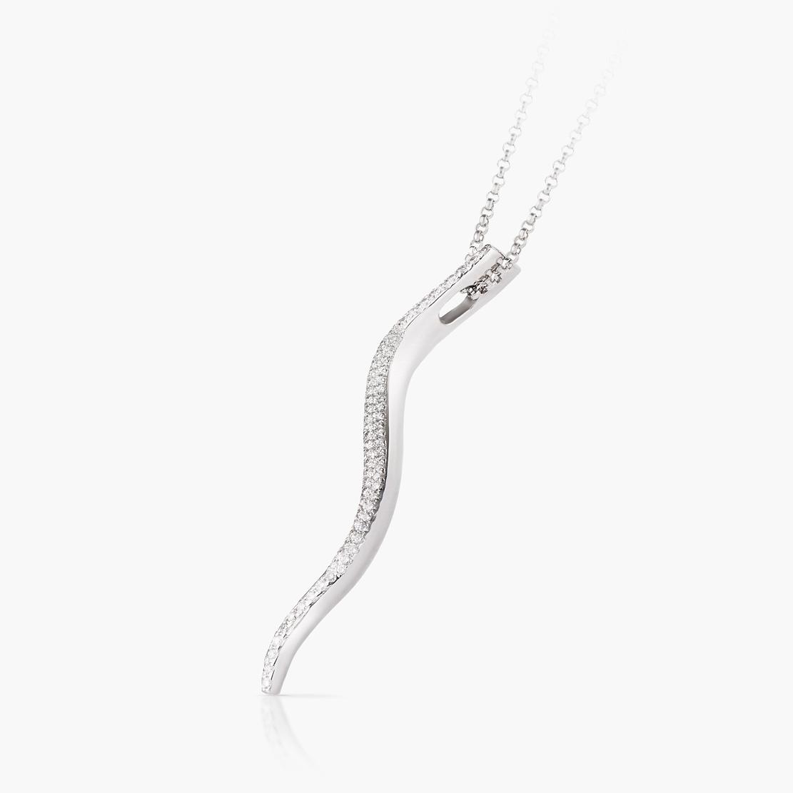 Diamantový prívesok Entertainment, biele zlato