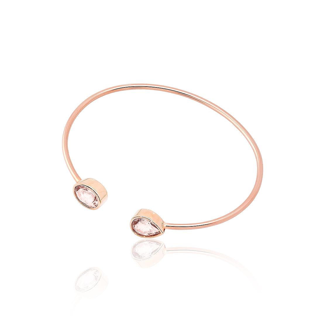 Morganitový náramok Lacrima, ružové zlato