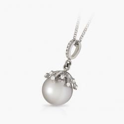 Perlový prívesok Belis, biele zlato