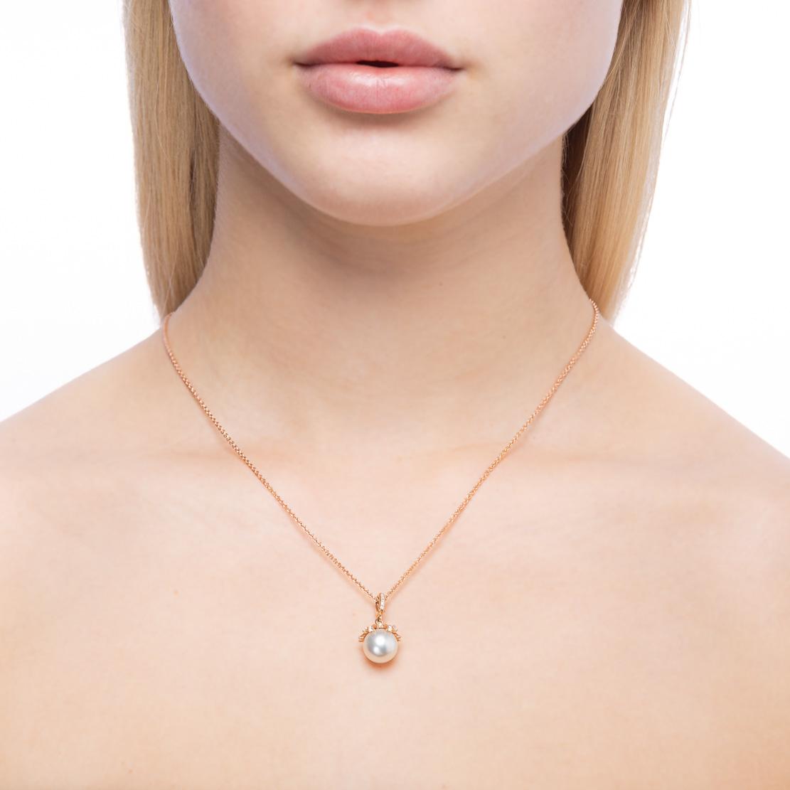 Perlový prívesok Belis, ružové zlato