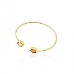 Citrínový náramok Lacrima, žlté zlato