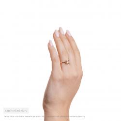 Akvamarínový prsten Avril, růžové zlato