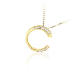 Diamantový prívesok Loving moment , žlté zlato