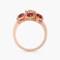 Drahokamový prsteň Her Majesty, ružové zlato