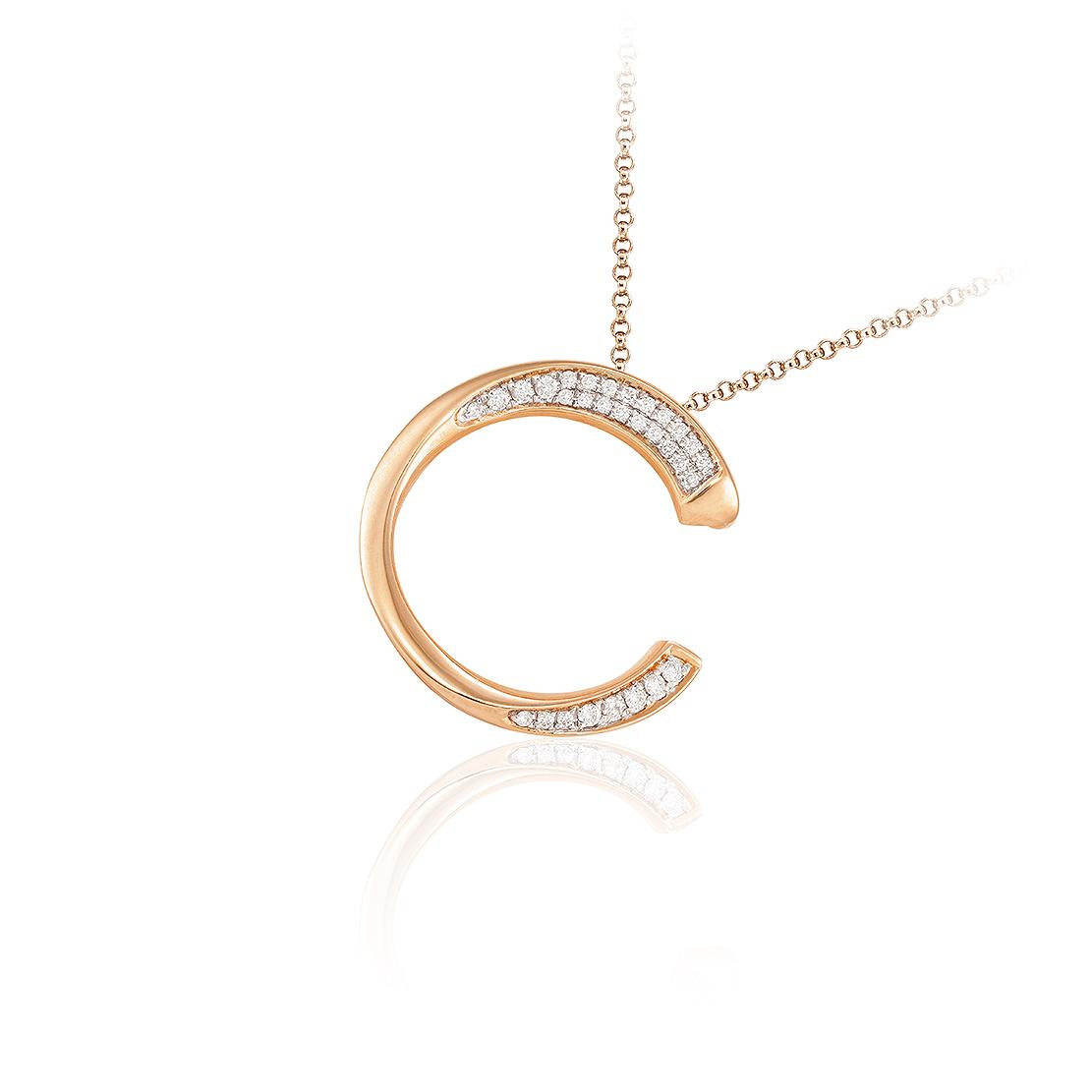 Diamantový prívesok Loving moment , ružové zlato