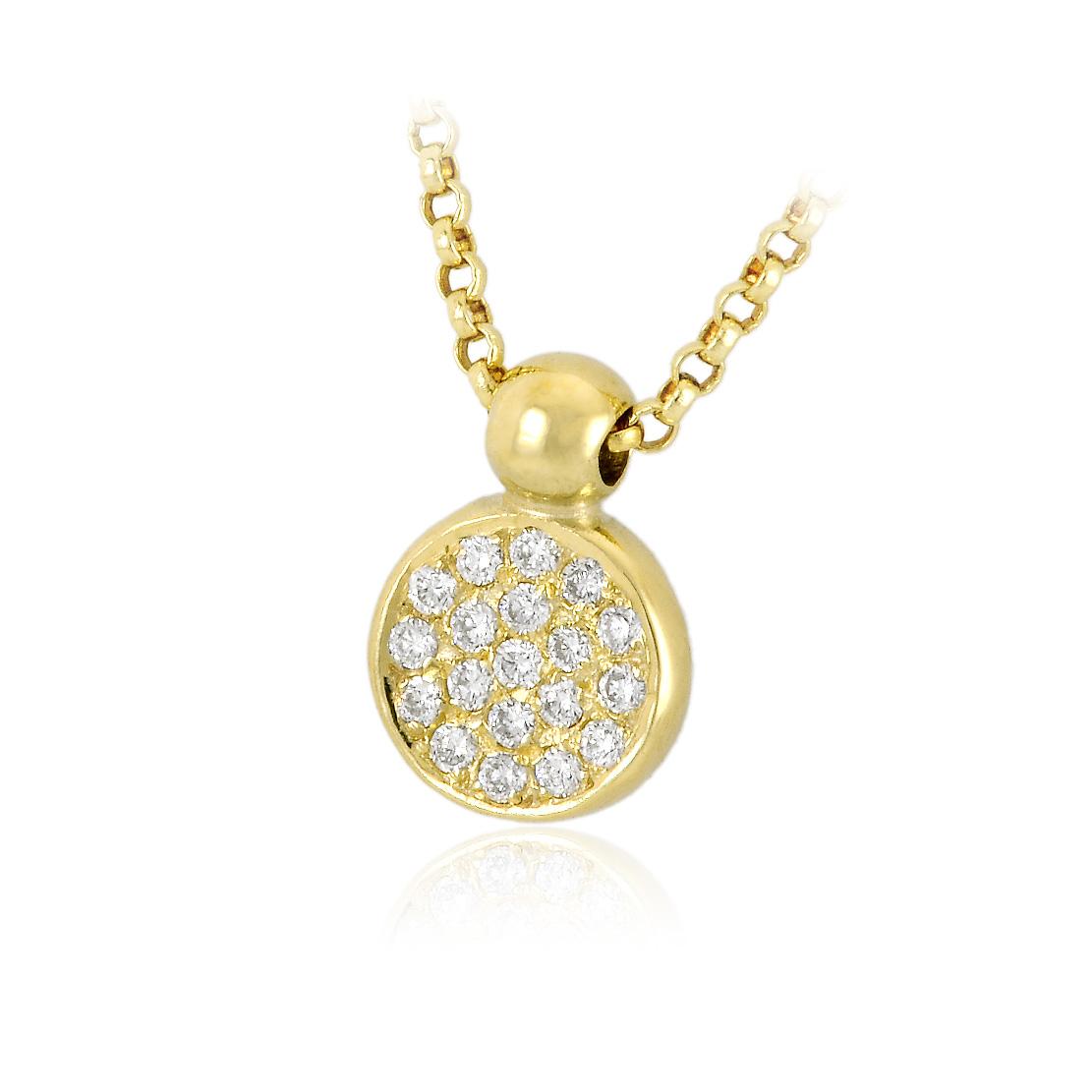 Diamantový náhrdelník Avidity, žlté zlato