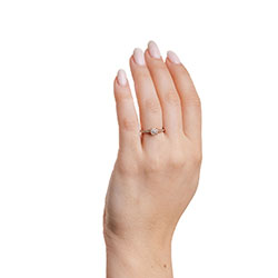 Video - Diamantový zásnubný prsteň Shadows, ružové zlato