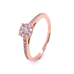 Video - Diamantový zásnubný prsteň Shadows, ružové zlato