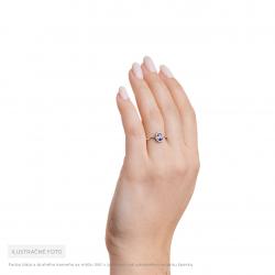 Turmalínový prsteň Atlantis, biele zlato