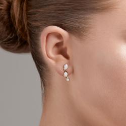 Opálové náušnice Impulse, ružové zlato