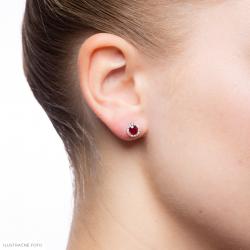 Smaragdové náušnice Zaira, ružové zlato