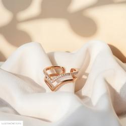 Diamantový prsteň Tinku, ružové zlato