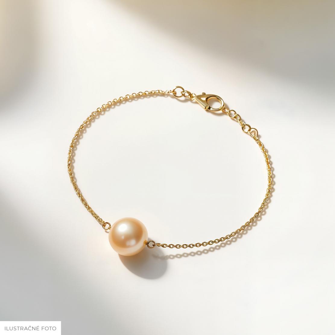 Perlový náramok Aische, žlté zlato
