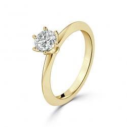 Diamantový zásnubný prsteň July, žlté zlato